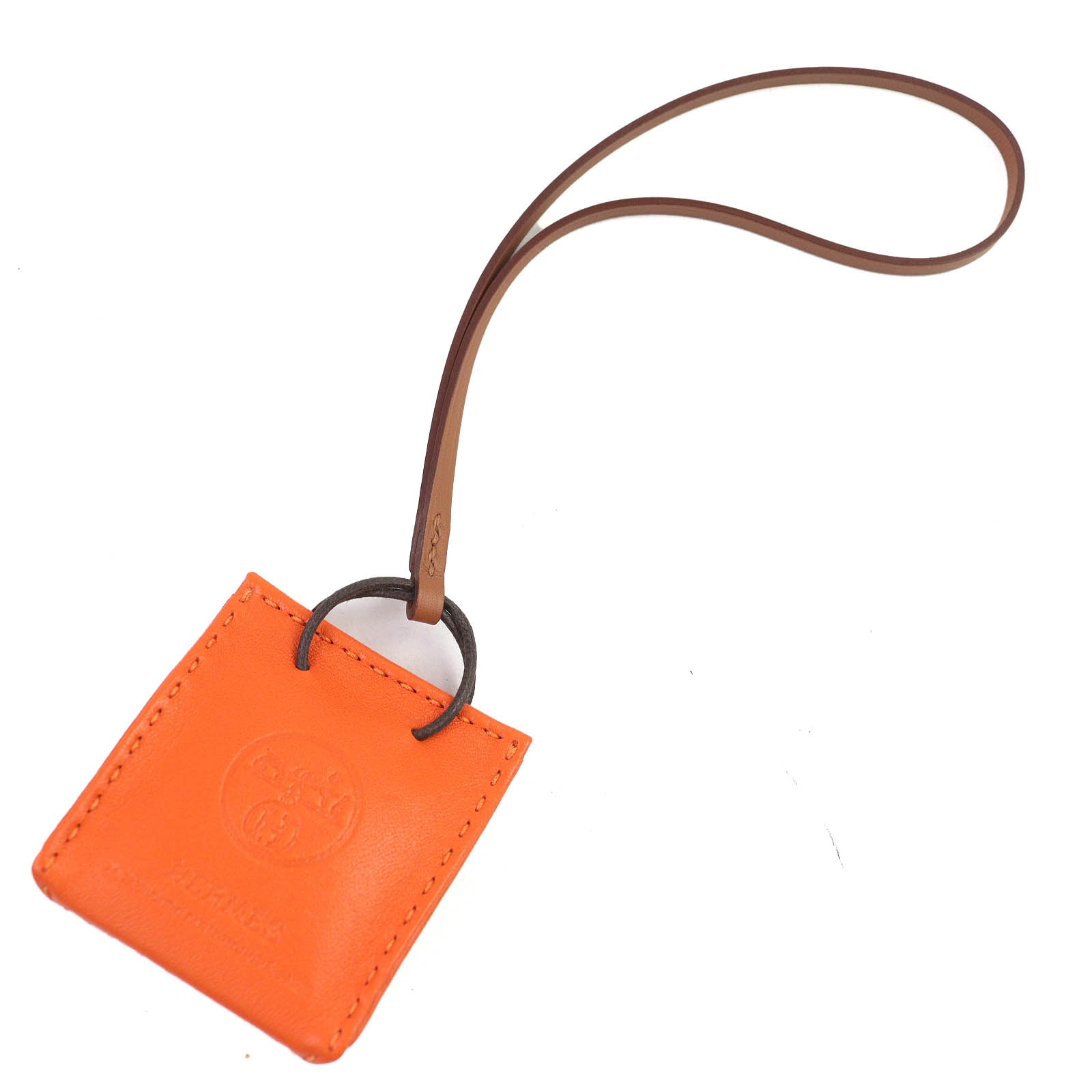 未使用品 エルメス
 バッグチャーム SAC ORANGE サック オランジュ フー/ゴールド レディース 079065CA