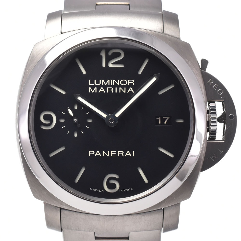 パネライ PANERAI PAM00352 ルミノール マリーナ スモールセコンド ブラック 自動巻き メンズ 良品 箱・保証書付き 腕時計 O#148833