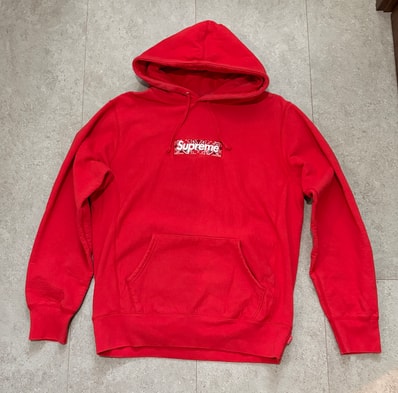 Supreme Bandana Box Logo Hooded Sweatshirt "Red"