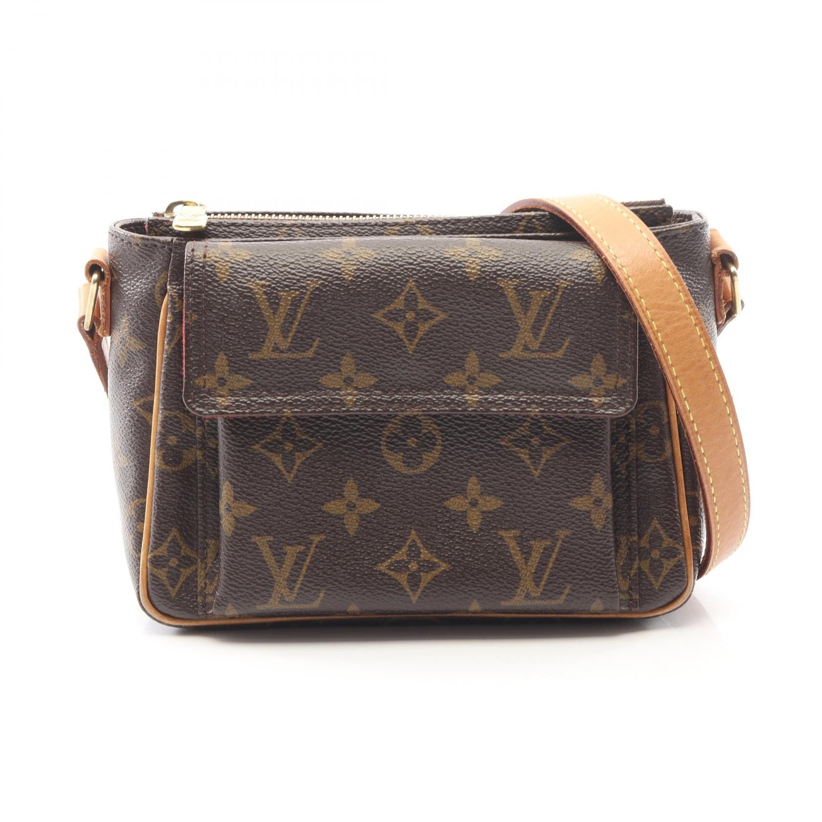 ルイ・ヴィトン LOUIS VUITTON ヴィバシテPM ショルダーバッグ バッグ PVCコーティングキャンバス レザー モノグラム レディース ブラウン系 M51165 【中古】