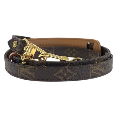 美品 LOUIS VUITTON ルイヴィトン モノグラム ブラウン ゴールド金具 PVC ショルダーストラップ 506800 【中古】