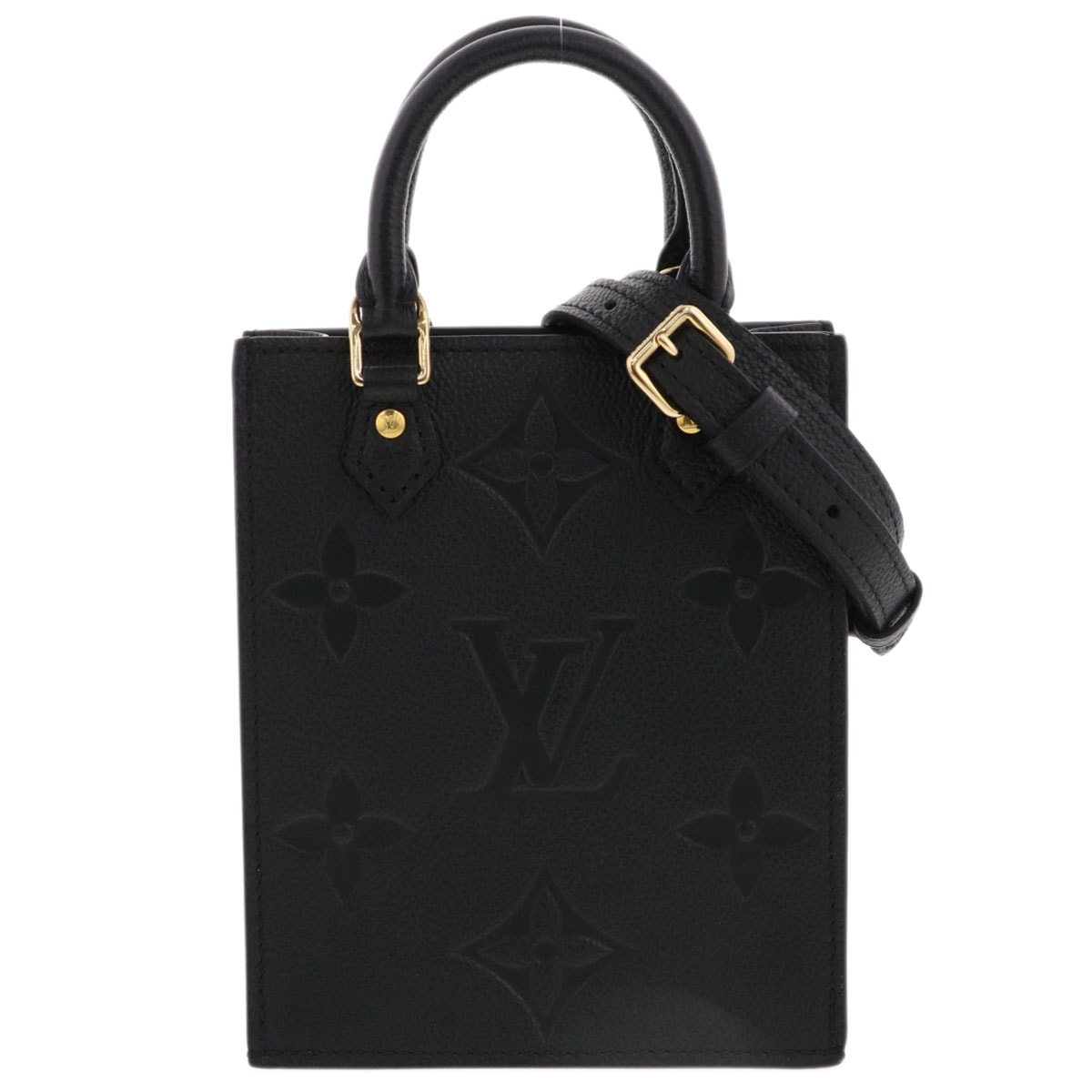 【お値下げ品】LOUIS VUITTON ルイ・ヴィトン プティット サックプラ ショルダーバッグ M81417 モノグラムアンプラント ブラック  レディース【中古】