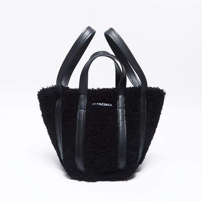 バレンシアガ BALENCIAGA エブリデイ バケット ボア ノース サウス ショルダーバッグ【中古】