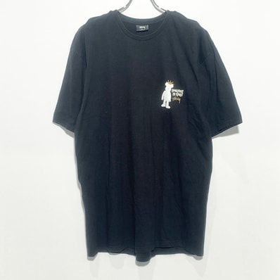 Stussy × BE@RBRICK KNOWLEDGE IS THE KING T-Shirt Black