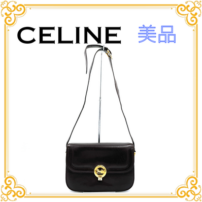 ✨️希少 特価✨️ セリーヌ ヴィンテージ 馬車金具 レザー ショルダーバッグ