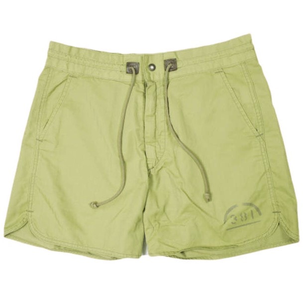 RRL ダブルアールエル コットンナイロンヘリンボーンステンシルショーツ 4700500168 / 782631020002 32 OLIVE Double RL 381 ショートパンツ HBT ボトムス g26835
