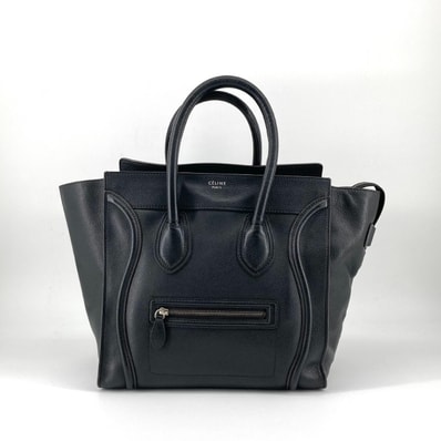 CELINE(セリーヌ) ラゲージ ミニショッパー レザー ハンドバッグ ブラック