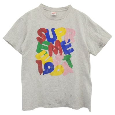 Supreme シュプリーム Tシャツ 20AW Balloons Tee バルーン ロゴ プリント 半袖 Tシャツ カットソー グレー系 S【中古】