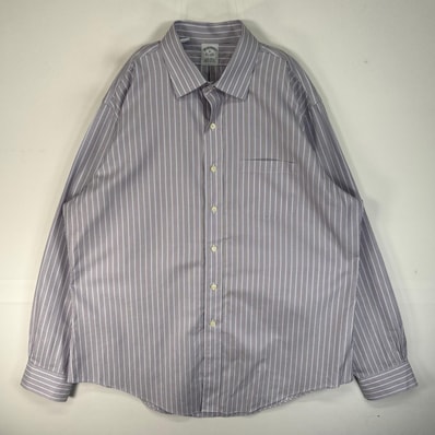 古着 ブルックスブラザーズ Brooks Brothers 長袖シャツ ストライプ 胸ポケ XL パープル系 マルチカラー メンズ