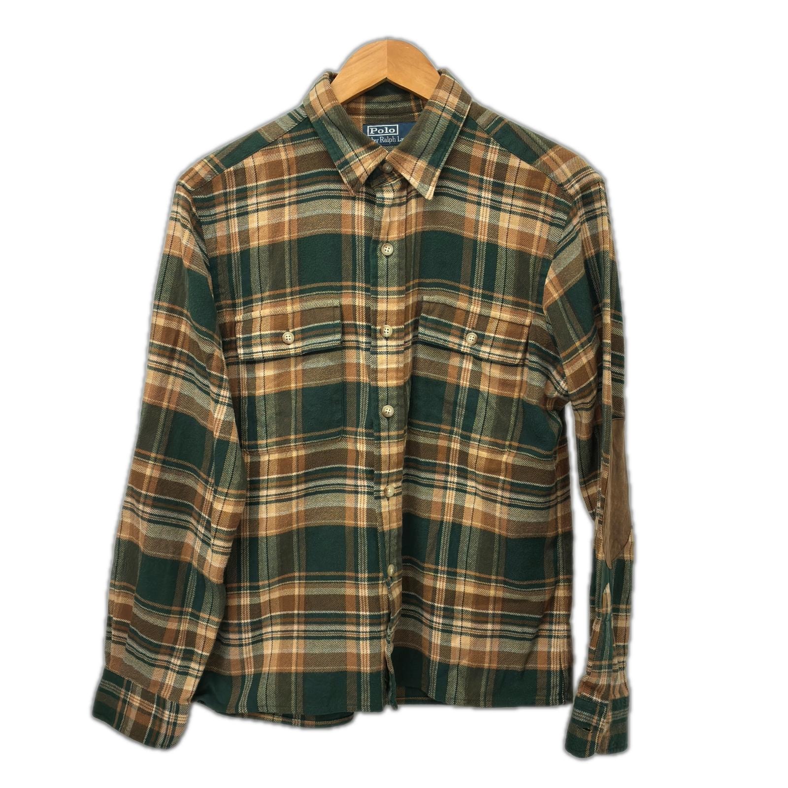 POLO RALPH LAUREN ポロラルフローレン シャツ ネルシャツ SIZE M 古着 チェック 短丈リメイク マルチカラー