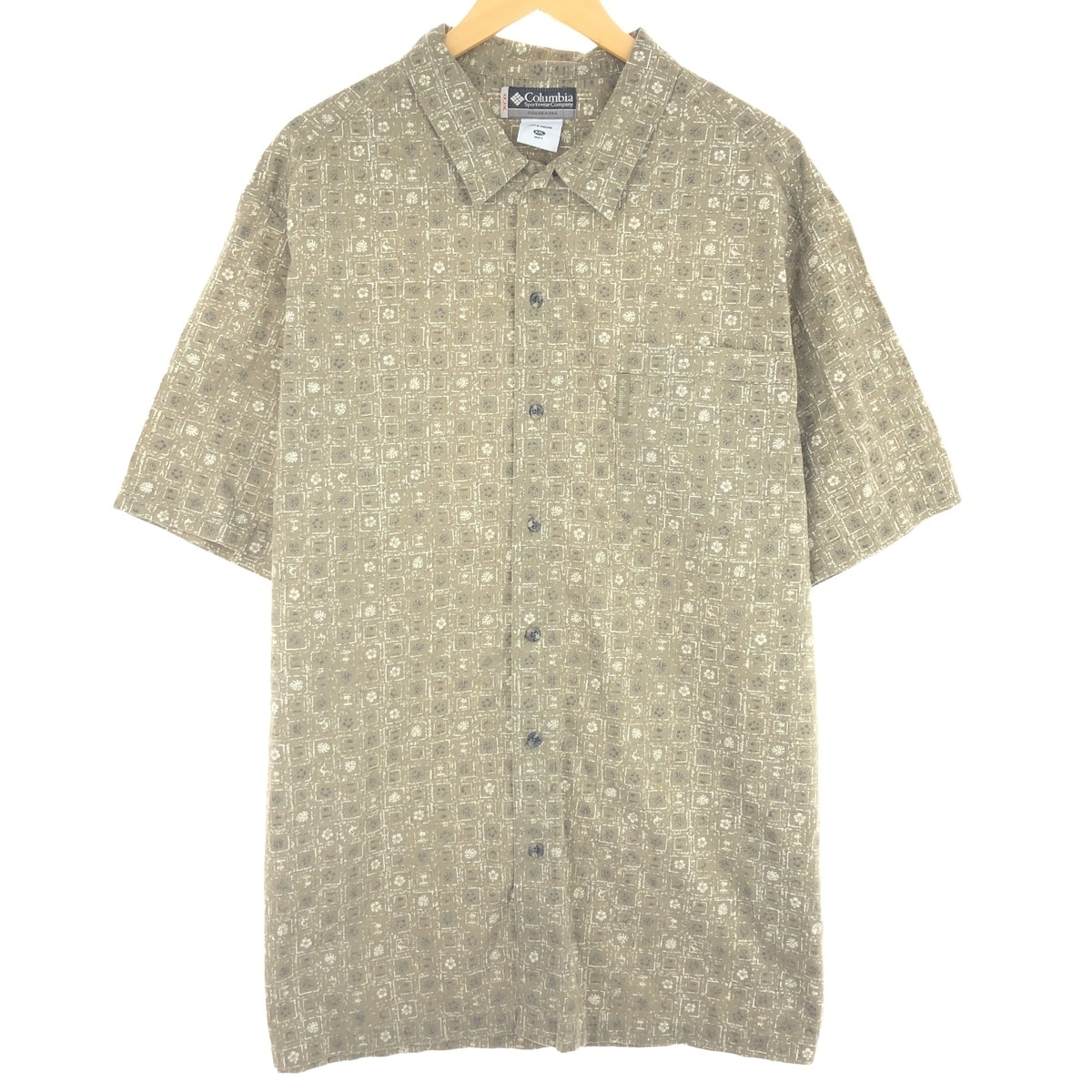 古着 コロンビア Columbia 総柄 半袖シャツ メンズXXL/eaa441433