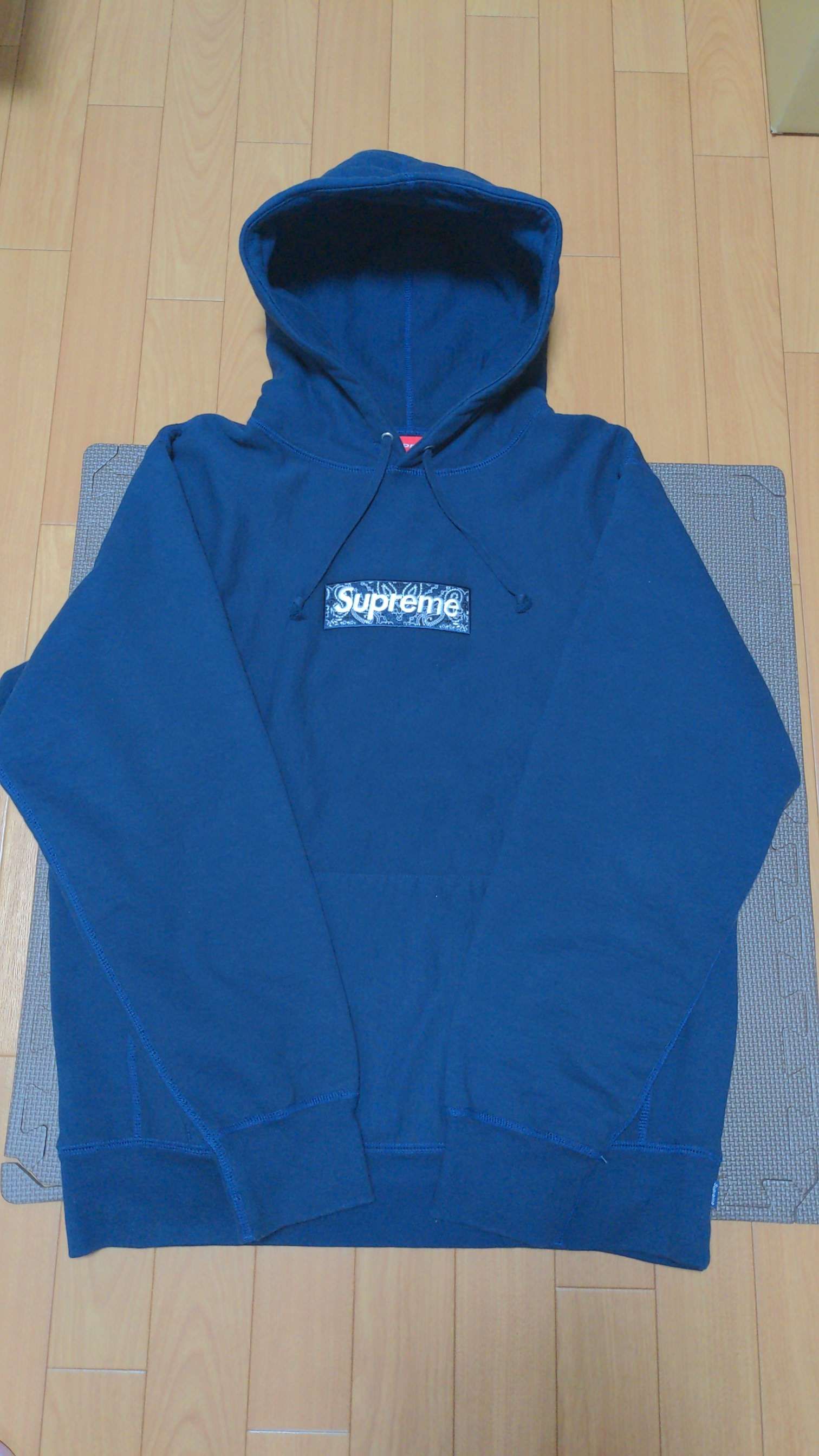 Supreme Bandana Box Logo Hooded Sweatshirt "Navy"