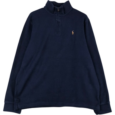 古着 ラルフローレン Ralph Lauren POLO RALPH LAUREN ESTATE RIB ハーフジップスウェットシャツ トレーナー メンズL相当/eaa647571