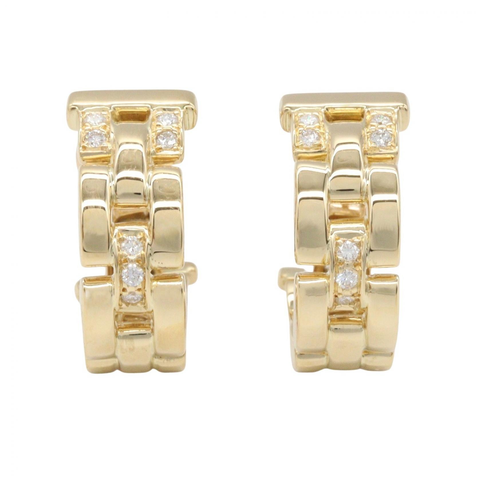 カルティエ CARTIER マイヨンパンテール ダイヤ ピアス ピアス ジュエリー K18(イエローゴールド) ダイヤモンド レディース ゴールド系 / クリア系 【中古】
