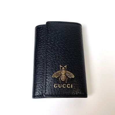 GUCCI Animalier Leather Key Case