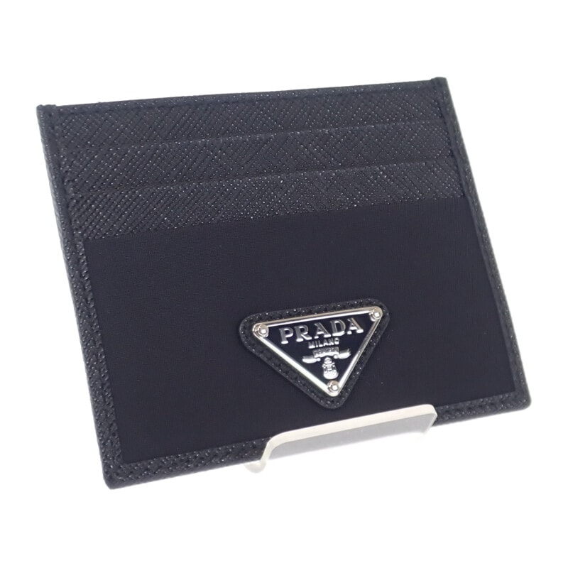 プラダ PRADA Re-Nylon サフィアーノ 2MC025_2DMH_F0002 カードケース ナイロン ブラック レディース メンズ【中古】【Sランク】