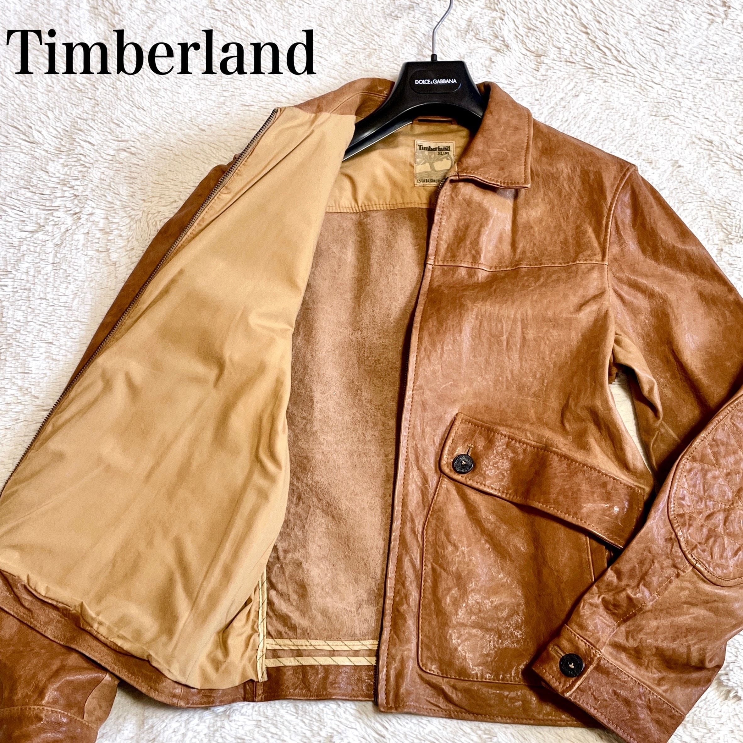 Timberland ティンバーランド 本革 レザージャケット ライダース