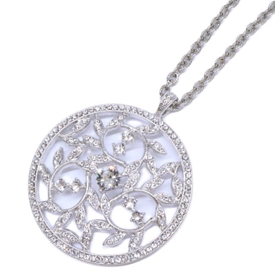 フォクシー 【美品】CRYSTAL MOON NECKLACE ラインストーン