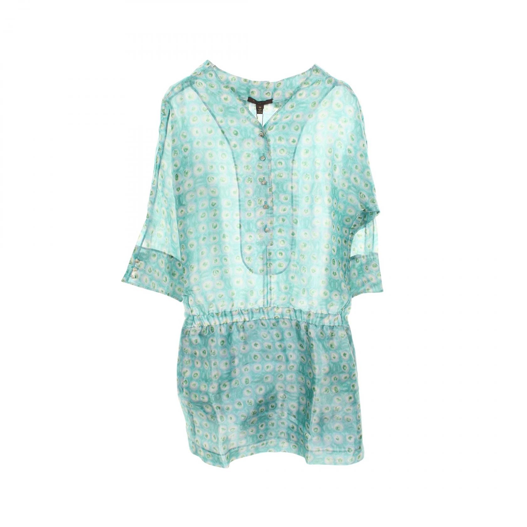 ルイ・ヴィトン LOUIS VUITTON ワンピース 衣料品 トップス ナイロン シルク レディース グリーン系 【中古】