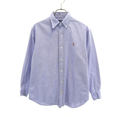 RALPH LAUREN ラルフローレン 長袖 オックスフォード ボタンダウンシャツ 9 ブルー