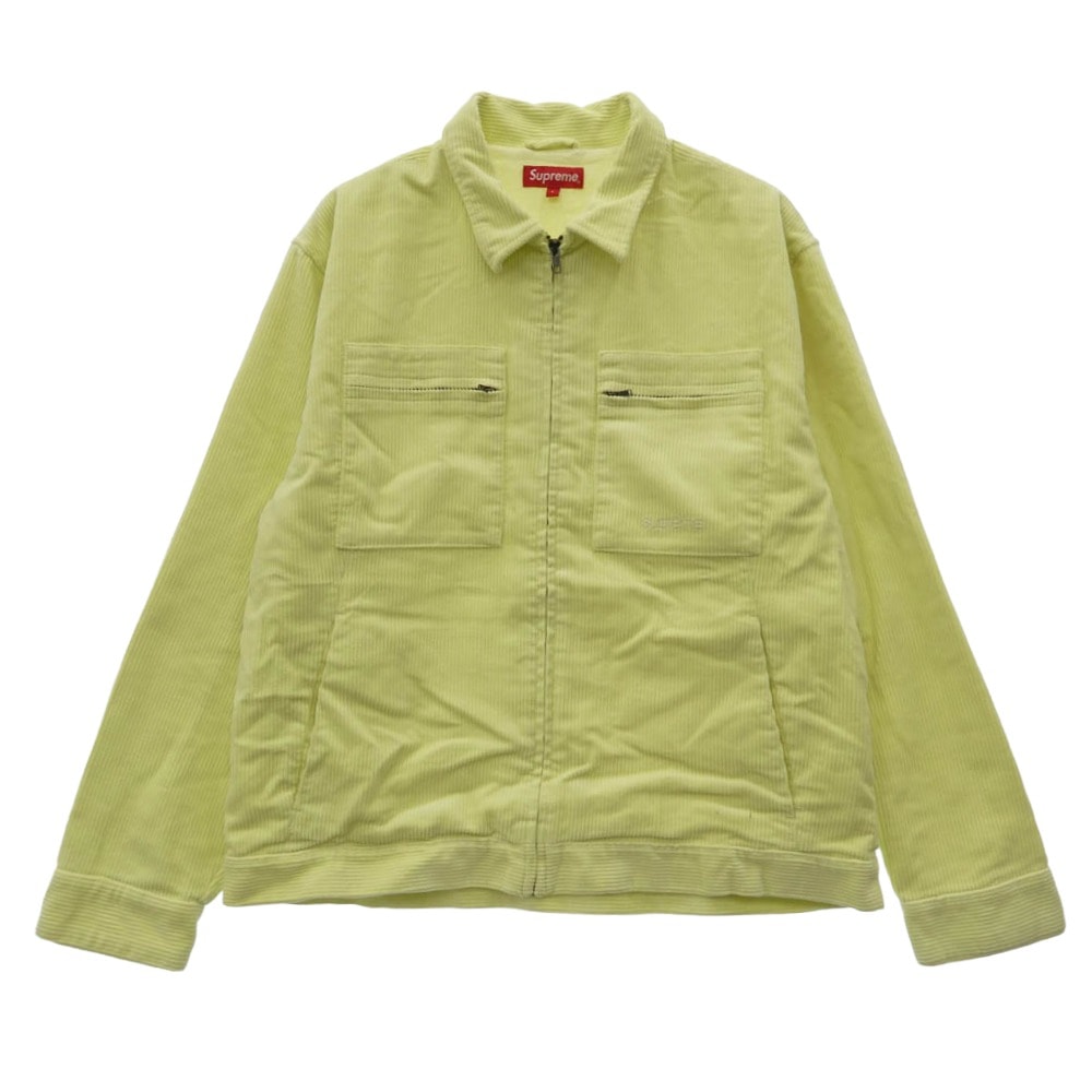 Supreme シュプリーム ジャケット 21AW Corduroy Zip Jacket コーデュロイ ジップ ジャケット イエロー系 L【中古】
