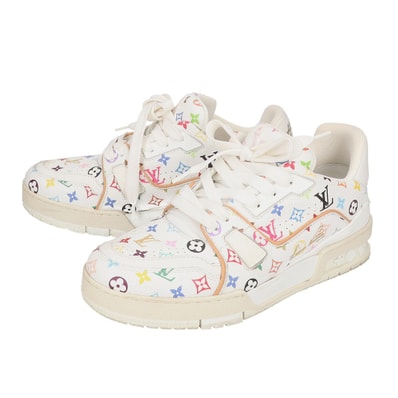 ルイヴィトン x Takashi Murakami 24年製 1AJQCC モノグラムマルチカラー トレイナー スニーカー 37