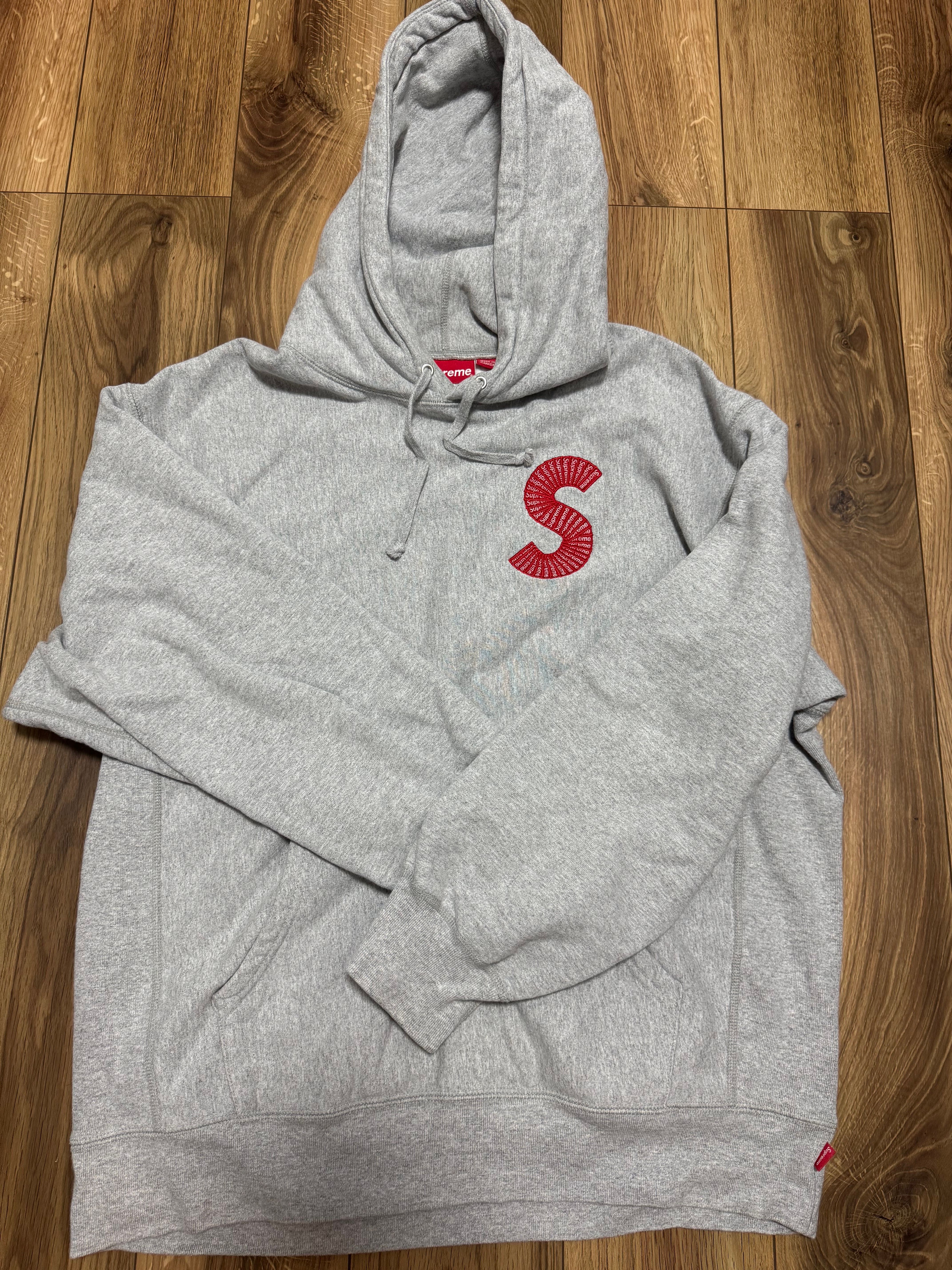 Supreme S Logo Hooded Sweatshirt "Heather Grey" (20FW)