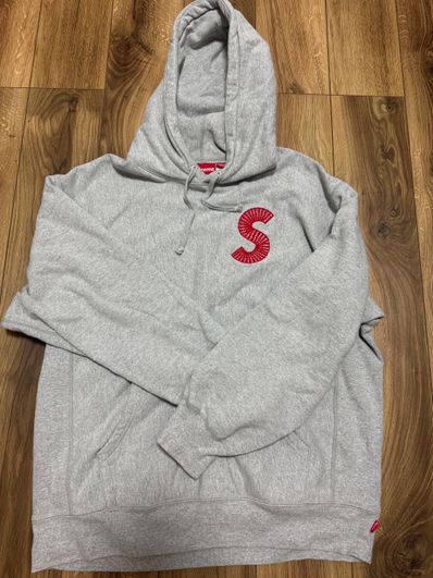 Supreme S Logo Hooded Sweatshirt "Heather Grey" (20FW)