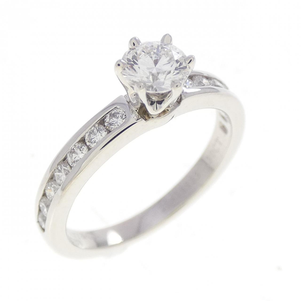 ティファニー ソリティア チャネルセッティング リング 0.30CT