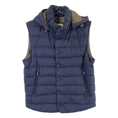 モンクレール 16年製 ネイビー JEANCHRISTOPHE フーデッドダウンベスト 1