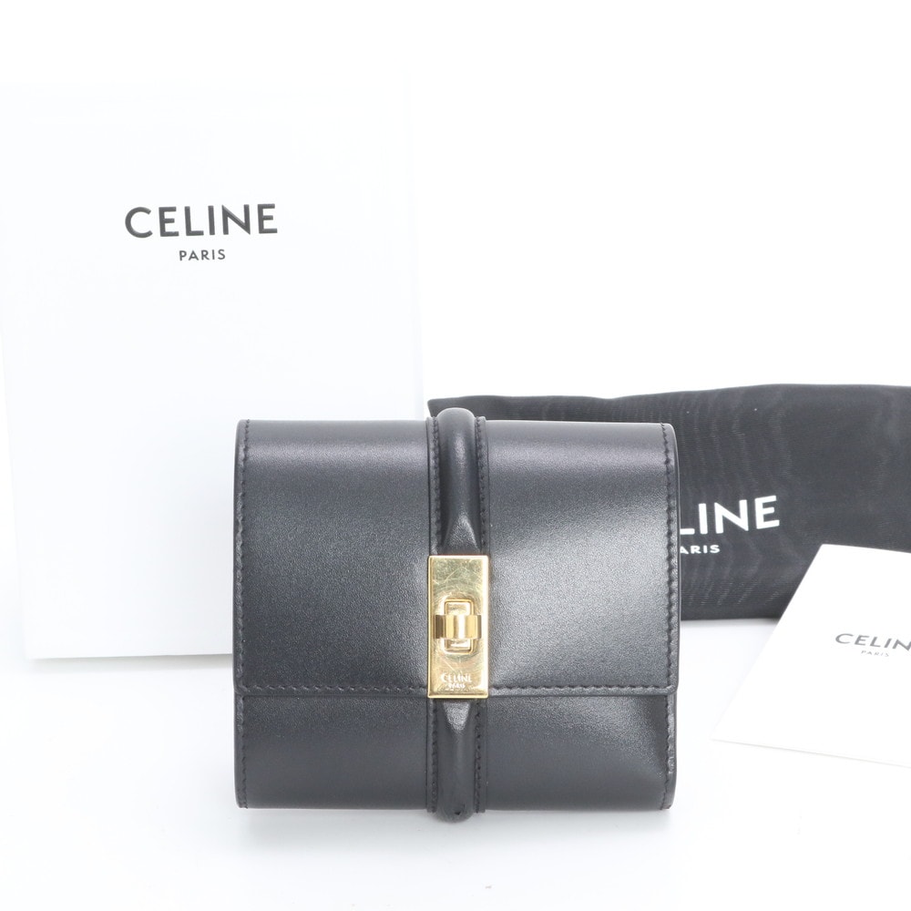 セリーヌ スモール トリフォールド ウォレット三つ折り 財布 レザー