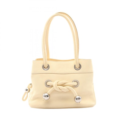 クロエ Chloe ノット ディティール ハンドバッグ バッグ レザー レディース アイボリー系 【中古】