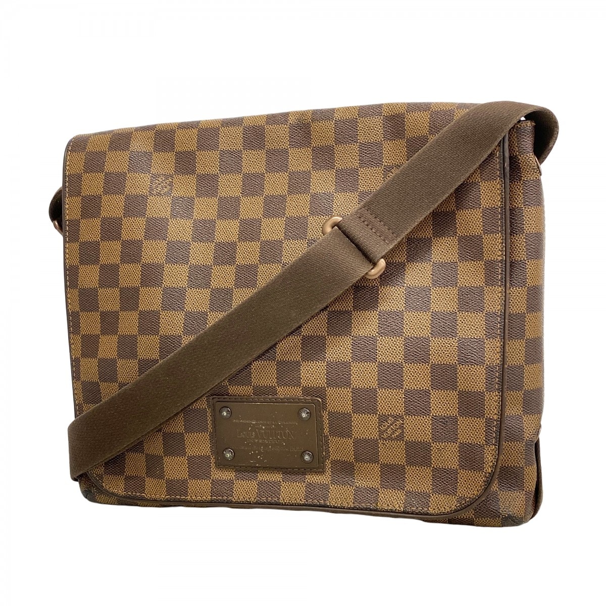 【6db1202】ルイヴィトン ショルダーバッグ ダミエ ブルックリンMM N51211 エベヌ【中古】レディース