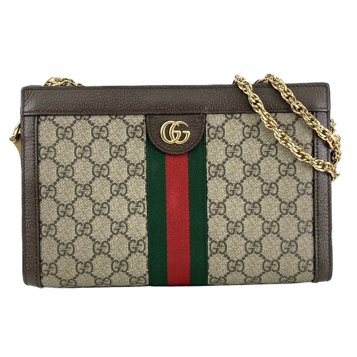 GUCCI グッチ オフィディア GGスモール シェリーライン チェーンショルダーバッグ ショルダーバッグ 503877 GGスプリームキャンバス ブラウン  レディース【中古】