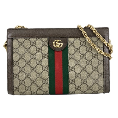 GUCCI グッチ オフィディア GGスモール シェリーライン チェーンショルダーバッグ ショルダーバッグ 503877 GGスプリームキャンバス ブラウン レディース【中古】