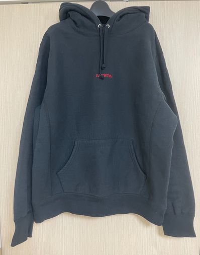 Supreme Trademark Hooded Sweatshirt "Black"
