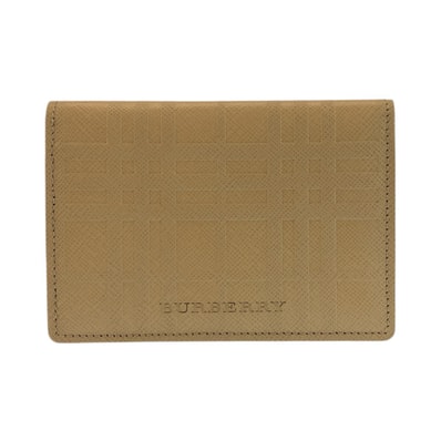 美品 BURBERRY バーバリー ベージュ レザー カードケース パスケース 600496 【中古】