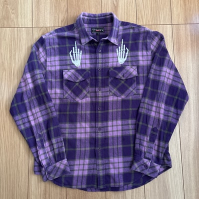 Supreme x HYSTERIC GLAMOUR Plaid Flannel Shirt "Purple"