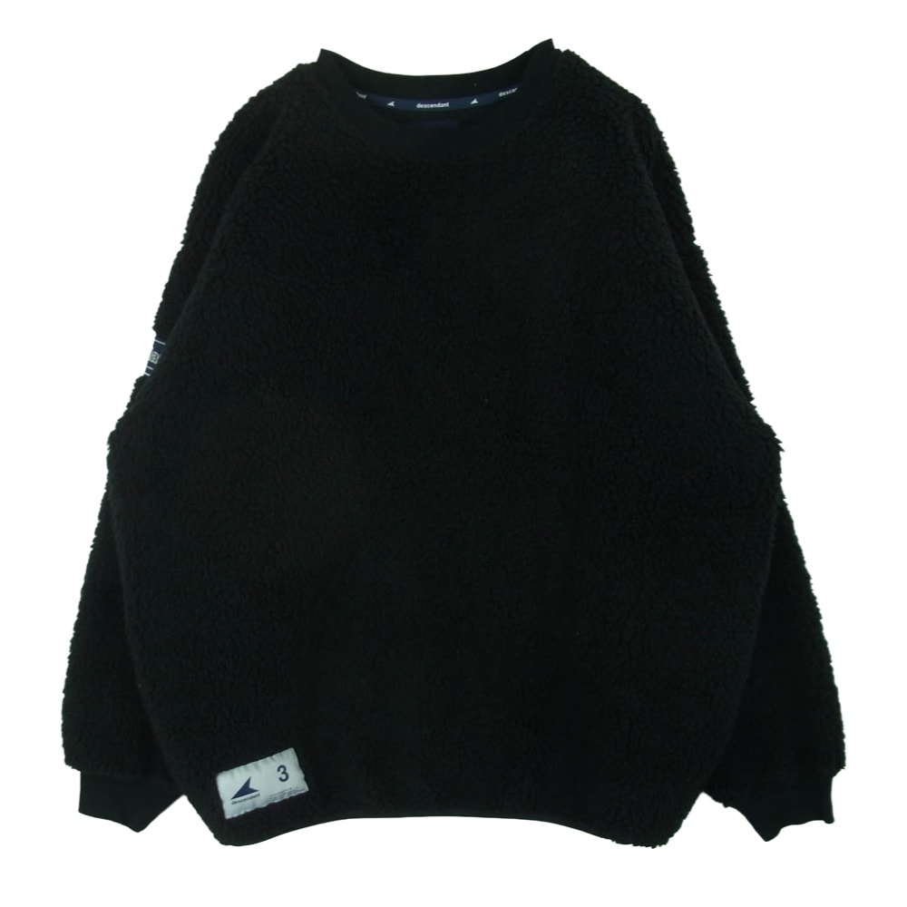 DESCENDANT ディセンダント 24AW 242ATDS-CSM14 HORIZON FLEECE CREW NECK フリース クルーネック トレーナー ブラック系 3【中古】