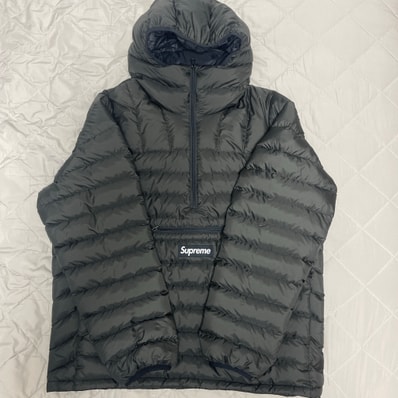 Supreme Micro Down Half Zip Hooded Pullover "Black"