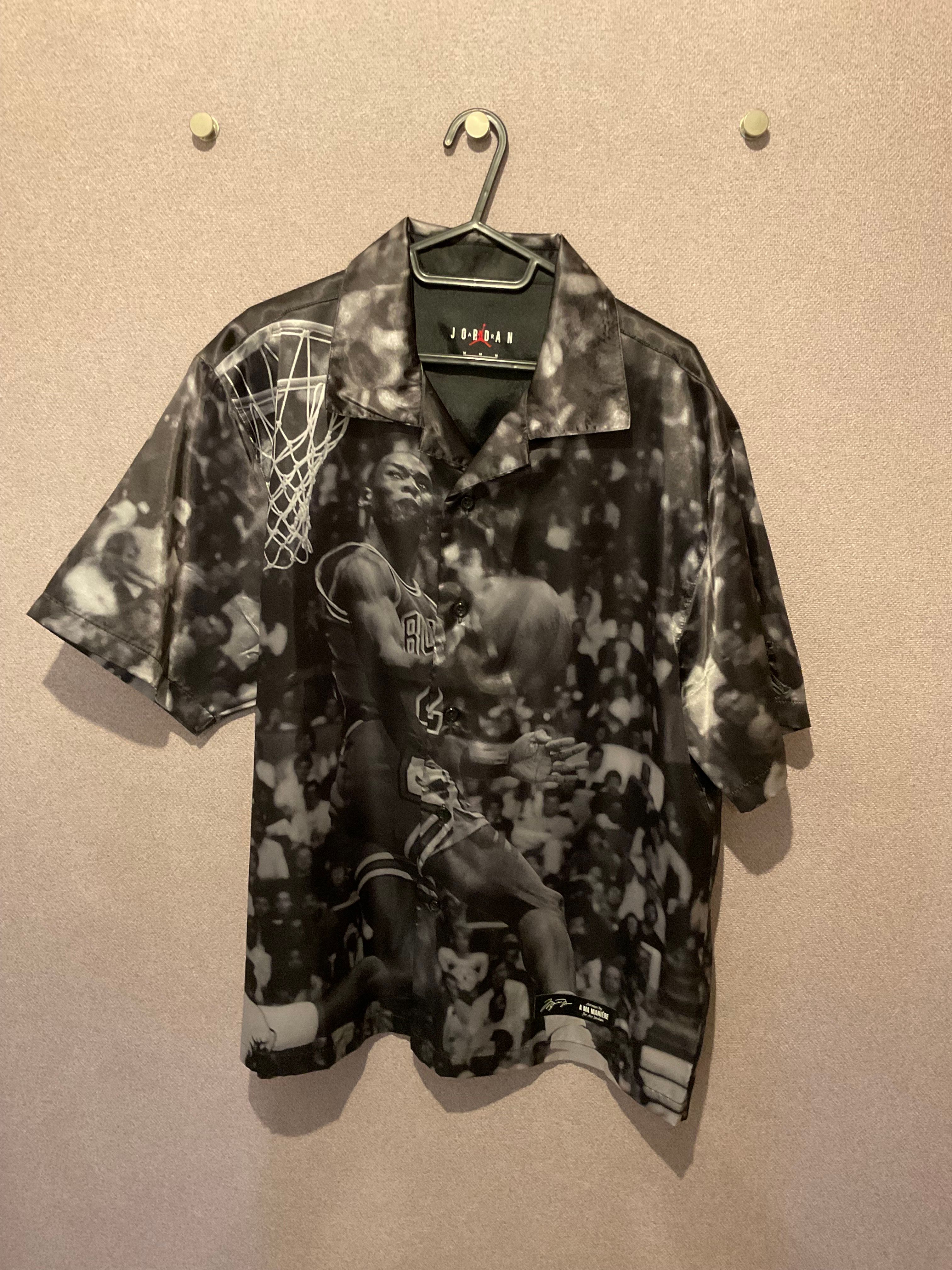 Jordan A ma maniere Satin Button Up "Black"