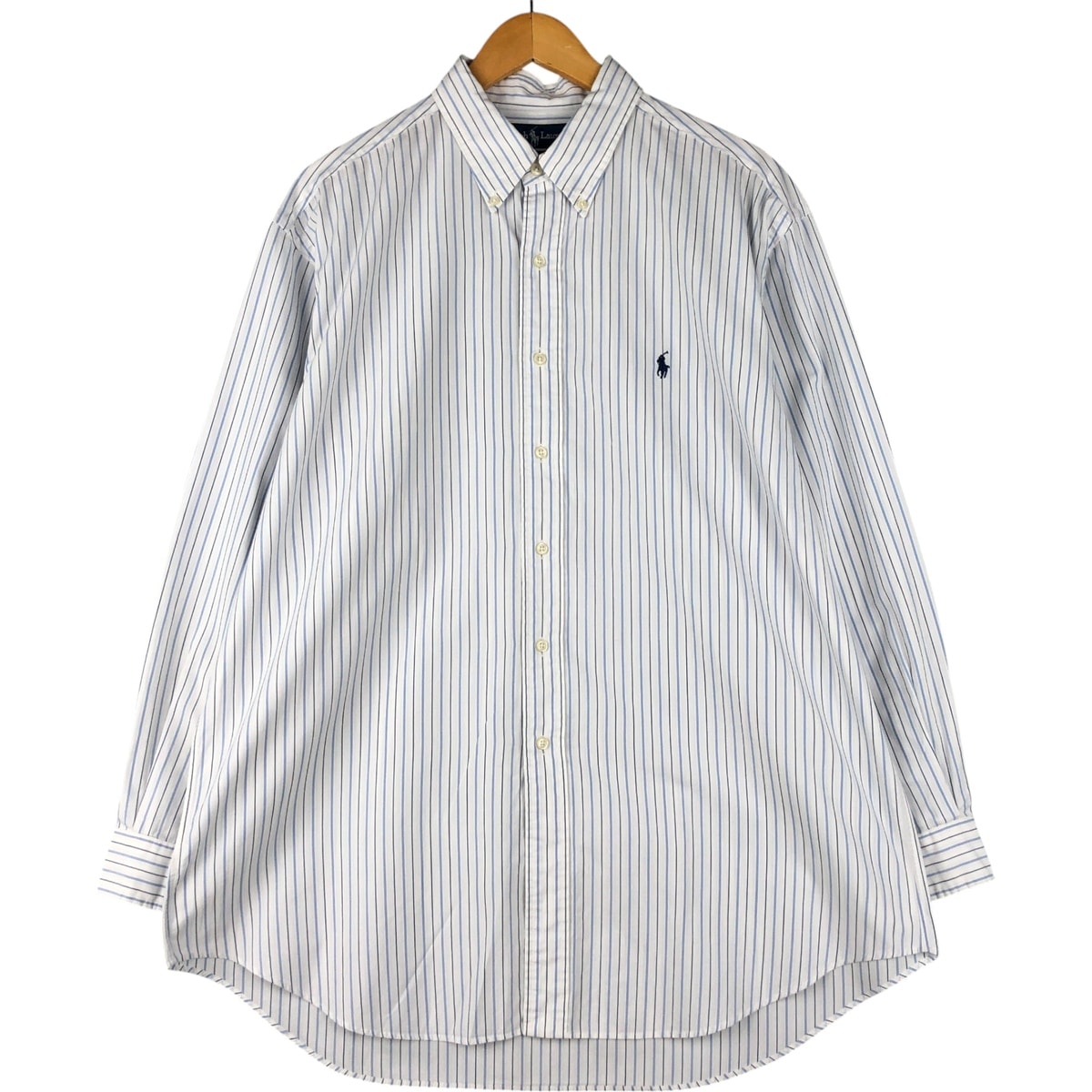 古着 ラルフローレン Ralph Lauren YARMOUTH 長袖 ボタンダウンストライプシャツ メンズXL相当/eaa600780