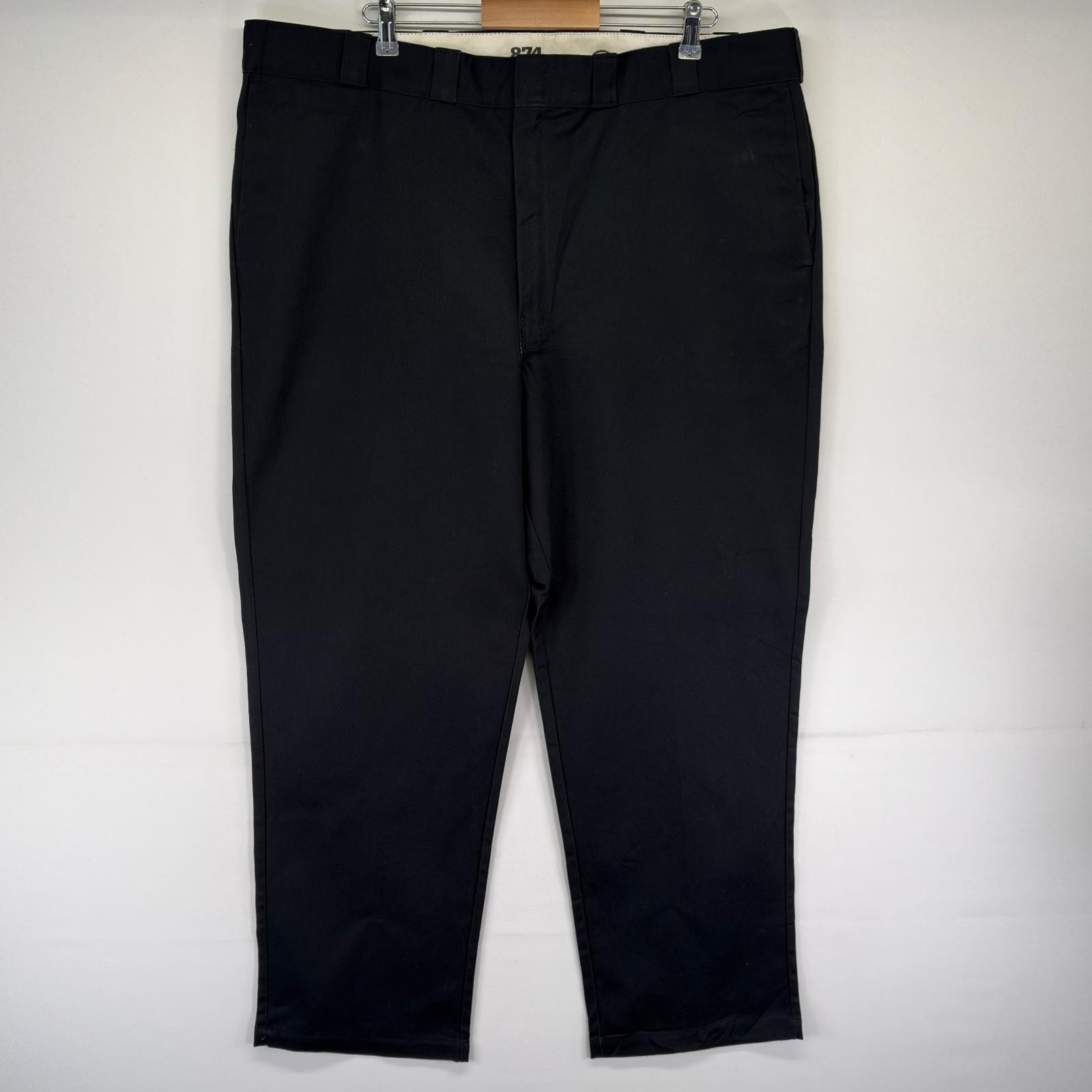 古着 ディッキーズ Dickies パンツ 874 大きいサイズ ワークパンツ チノパン ジッパーフライ W46×L32  ブラック系 メンズ