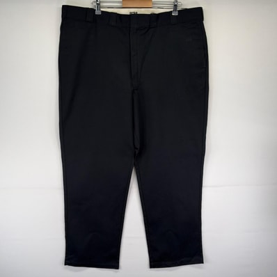 古着 ディッキーズ Dickies パンツ 874 大きいサイズ ワークパンツ チノパン ジッパーフライ W46×L32 ブラック系 メンズ