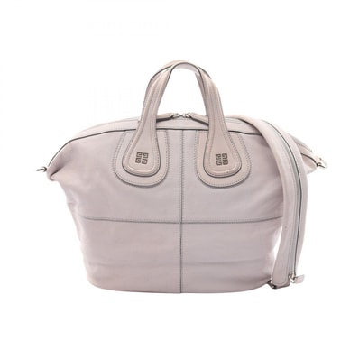 ジバンシィ GIVENCHY ナイチンゲール 2WAY ハンドバッグ バッグ レザー レディース グレー系 【中古】