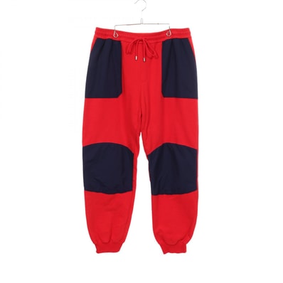 グッチ GUCCI GUCCI × THE NORTH FACE TRACK BOTTOMS 切替 パンツ 衣料品 ボトムス コットン メンズ レッド系 / ネイビー系 【中古】