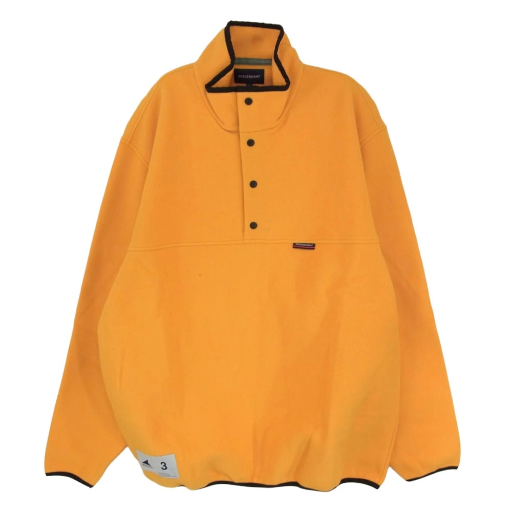 DESCENDANT ディセンダント ジャケット 23AW 232ATDS-CSM36 HUMMING FLEECE PULLOVER ハミング フリース プルオーバー スナップT ジャケット イエロー系 3【新古品】【未使用】【中古】