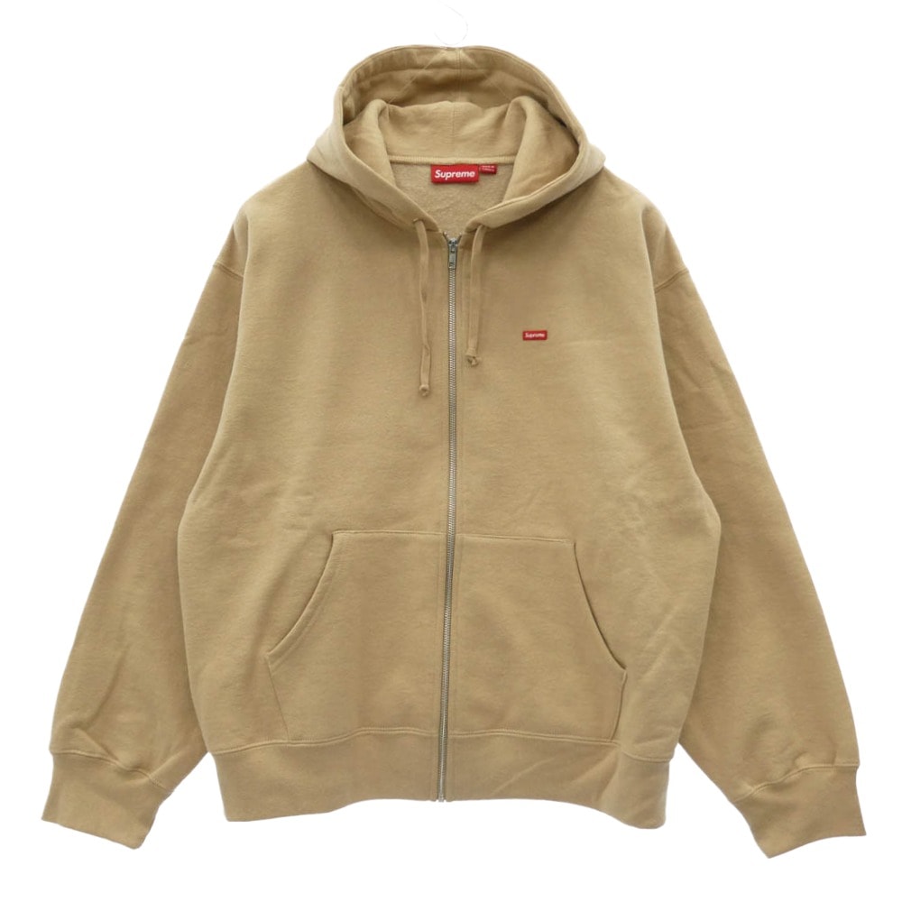 Supreme シュプリーム パーカー 25SS Small Box Hooded Sweatshirt スモール ボックス フーディー スウェットシャツ パーカー カーキ ライトブラウン系 L【極上美品】【中古】