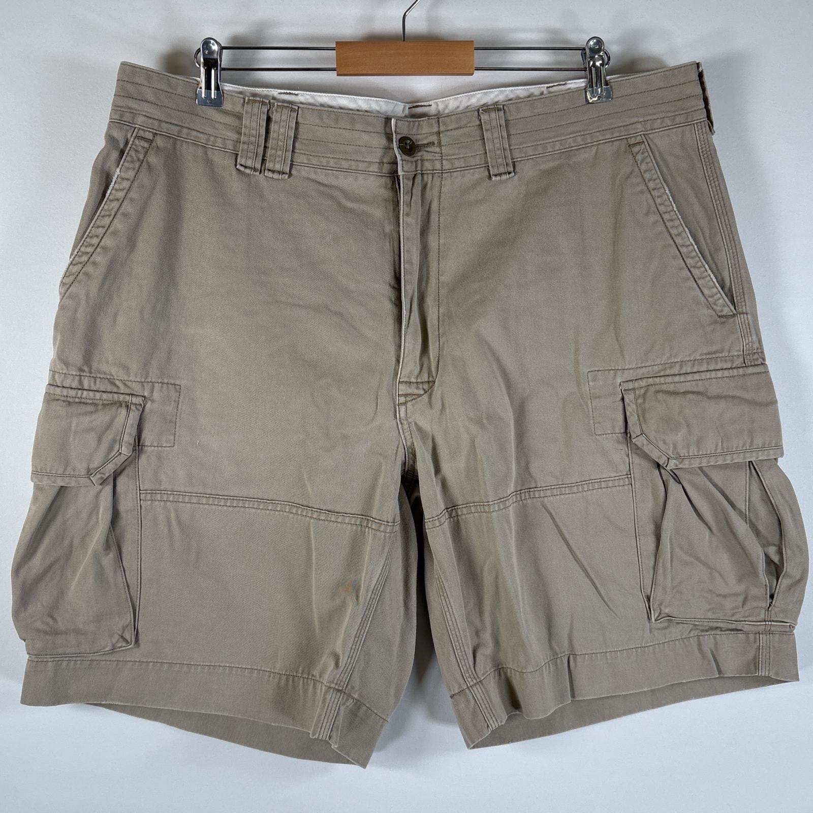 古着 ポロ・ラルフローレン POLO RALPH LAUREN ショートパンツ カーゴパンツ 大きいサイズ カーゴショーツ ワンポイント刺繍 w40 ベージュ メンズ