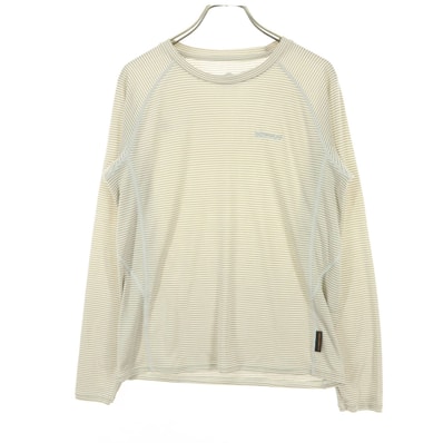 MARMOT マーモット ボーダー柄 長袖 Tシャツ L ベージュ ロンT